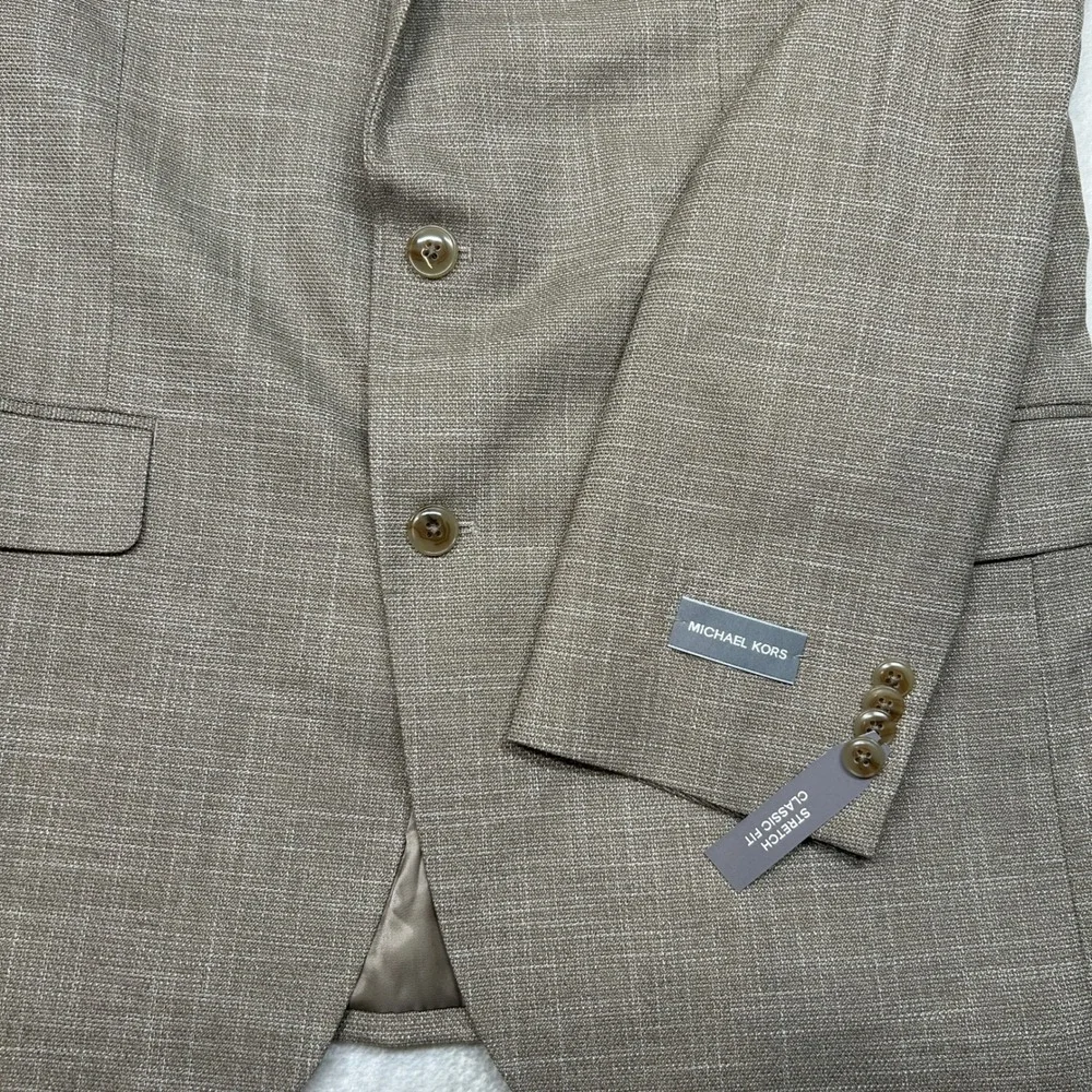 Michael Kors Kent Tan Sport Coat‎ Mens 42L 42 Classic-Fit $295 NEW
